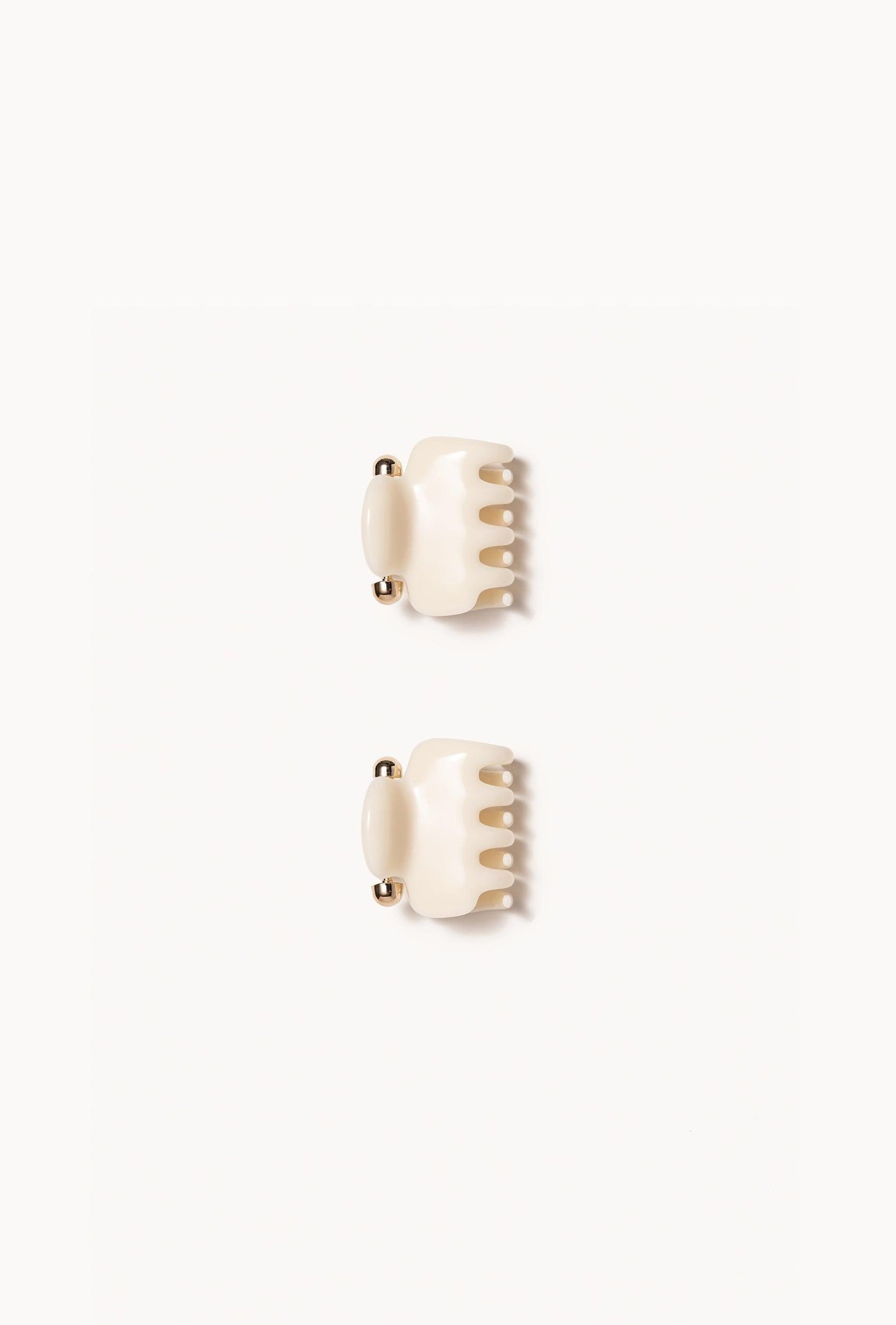 No. 2 Claw Clip in Ivory bio-acetate go-to essentials undo hair claw big sale designer tortoise shell hair claw clip mid-size accessory versatile for styling half-ups or full twists effortlessly.