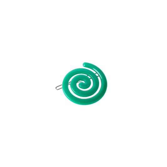 BowsAtelier Spiral Clip in Green Stylish Large Hair Clip for thick curly thin long fine hair