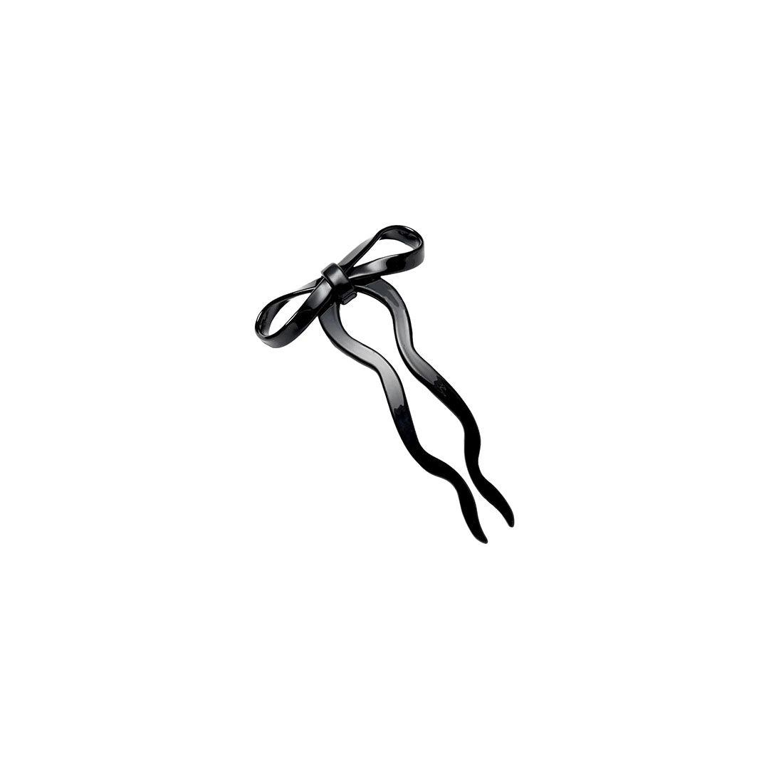 BowsAtelier Large Bow Hairpin in Black - Stylish Hair Clip for Women's Fashion Chunks big sale