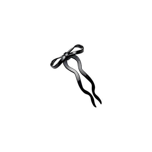 BowsAtelier Large Bow Hairpin in Black - Stylish Hair Clip for Women's Fashion Chunks big sale