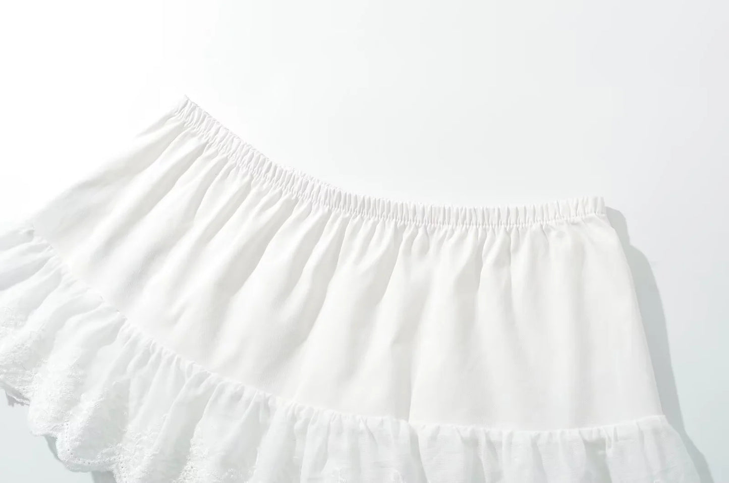 Lace Mini Skirt - White