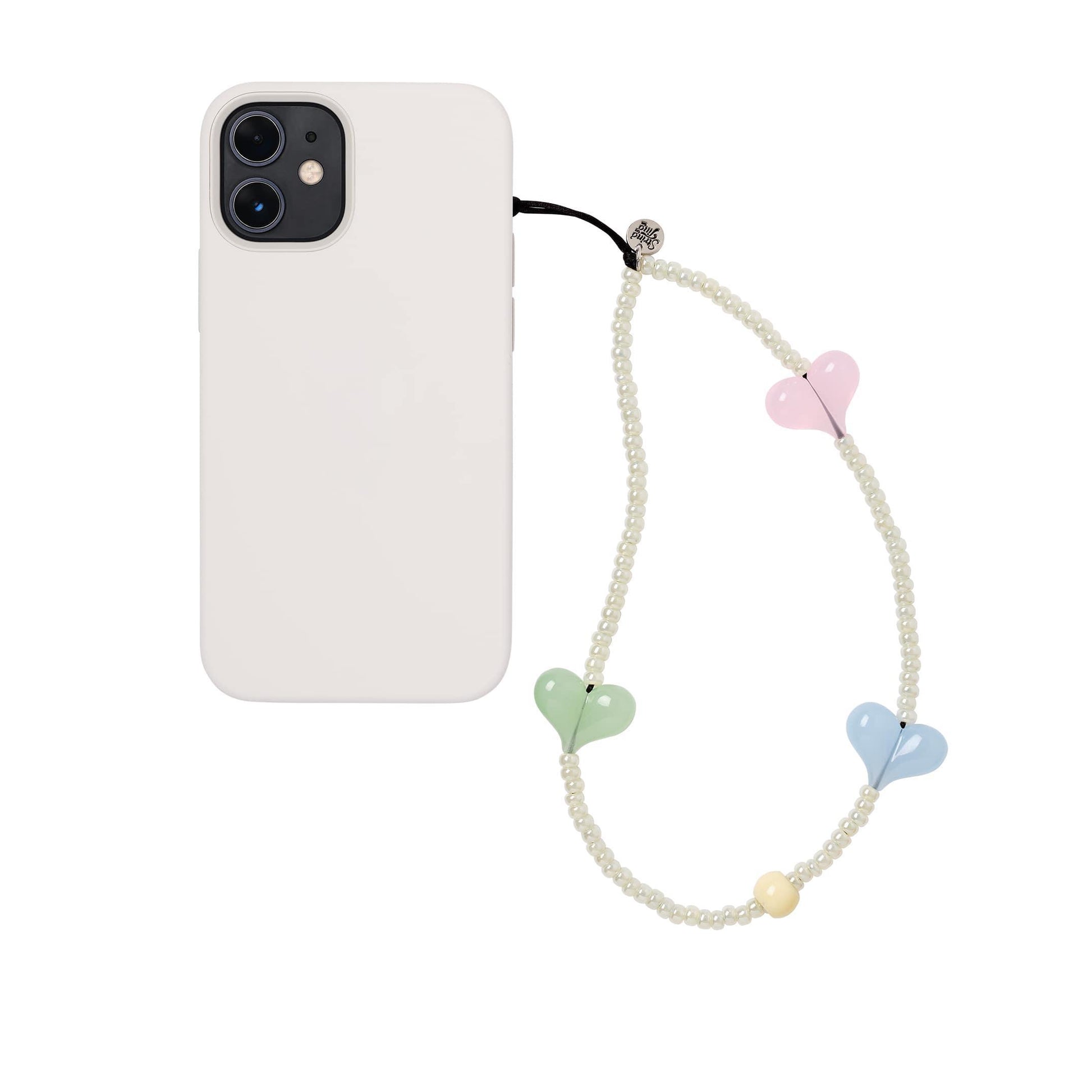 Ice Water Love Heart Wristlet Phone Strap Stringting sale phone charm crafted with high-quality colorful beads—perfect for accessorizing phones with a minimalist, stylish touch. A must-have essential and a thoughtful gift idea for women.