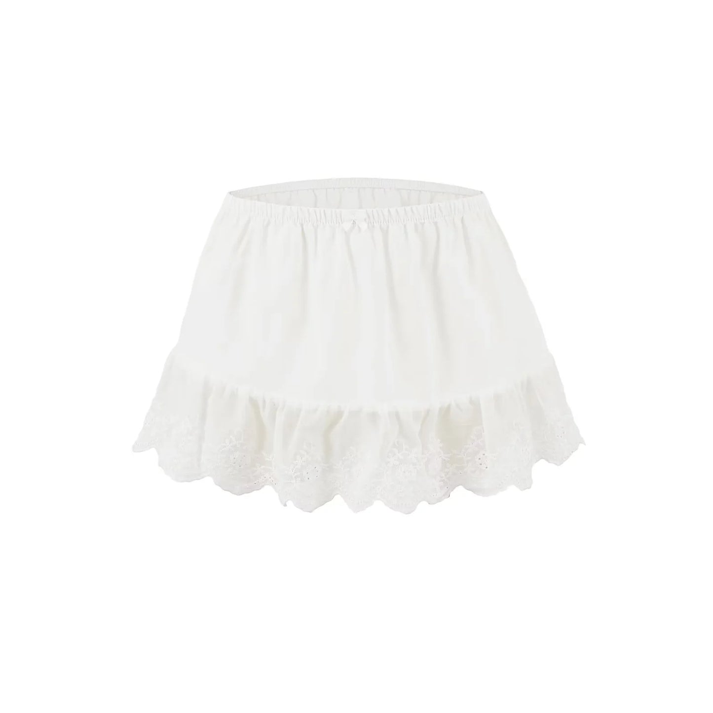 Lace Mini Skirt - White my mum made it coupon sale code skirt puffer bag dress white crop top girl cute clothing mindfully outfits cottagecore cotton good quality comfy chic vacation daily