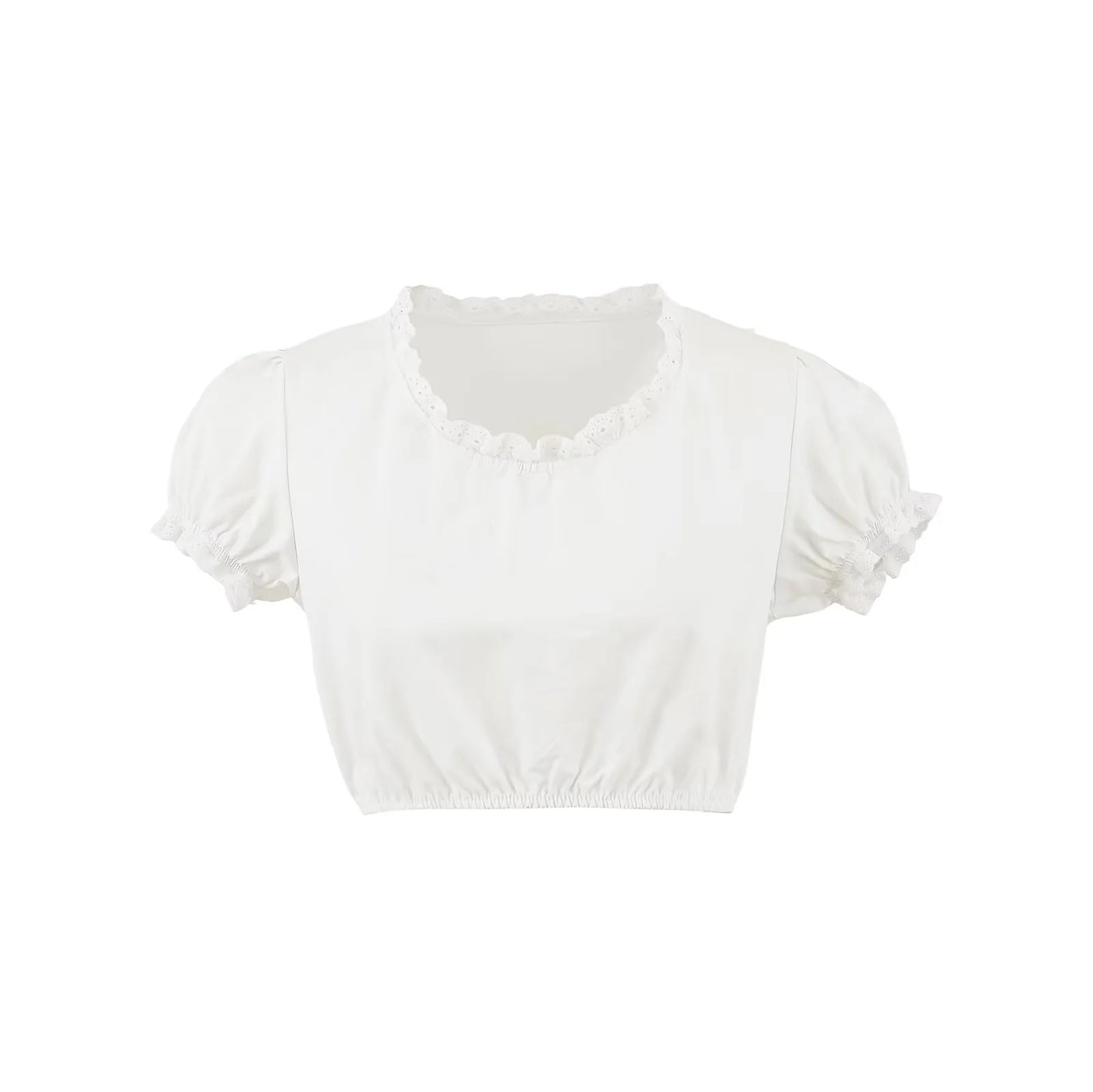 Lace Puff Sleeve Crop my mum made it coupon sale code skirt puffer bag dress white crop top girl cute clothing mindfully