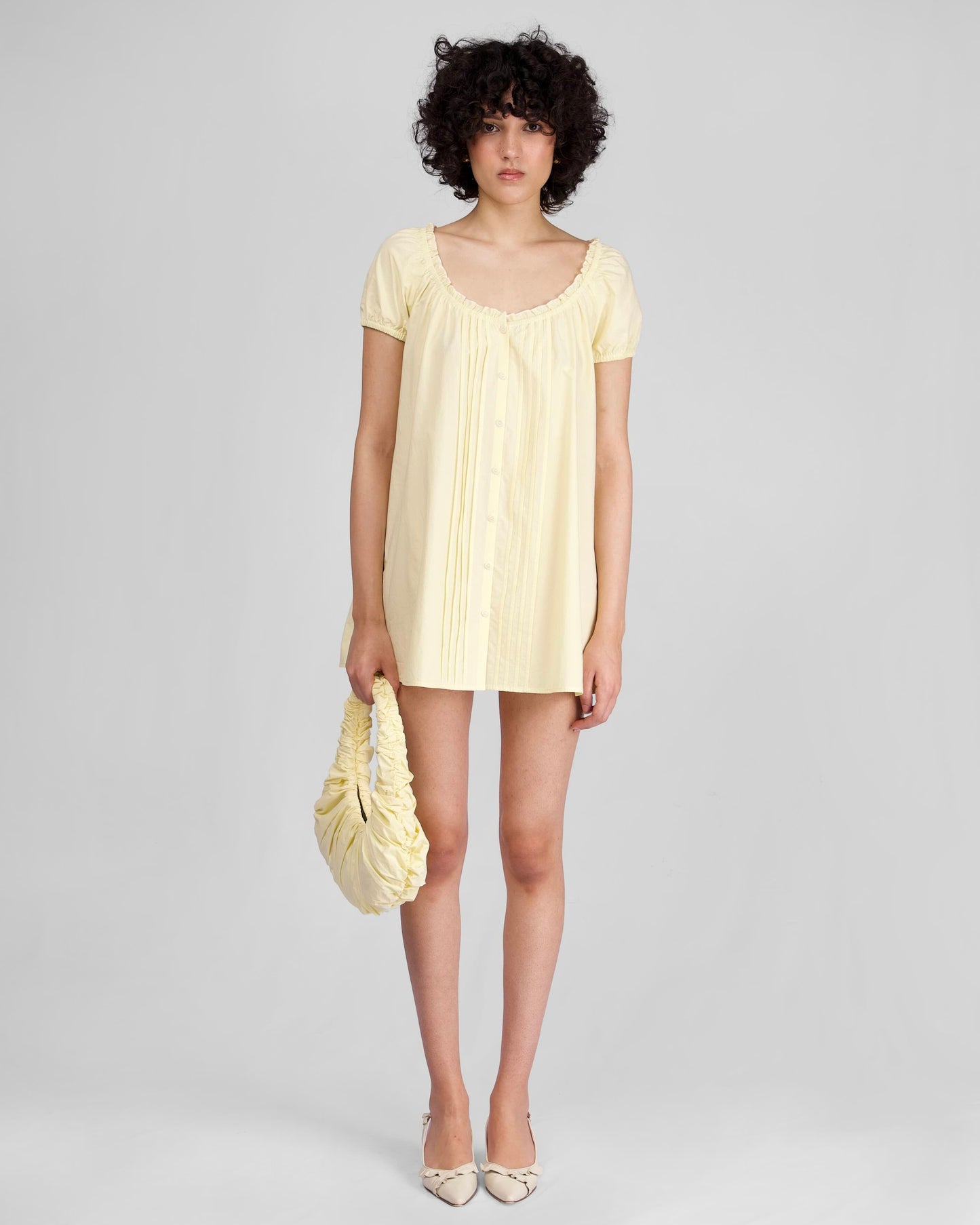 Morning Mini Dress - Citrine my mum made it coupon sale code skirt puffer bag dress white crop top girl cute clothing mindfully outfits cottagecore cotton good quality comfy chic vacation daily