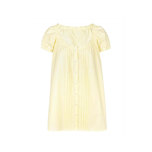 Morning Mini Dress - Citrine my mum made it coupon  sale code skirt puffer bag dress white crop top girl cute clothing mindfully outfits cottagecore  cotton good quality comfy chic vacation daily