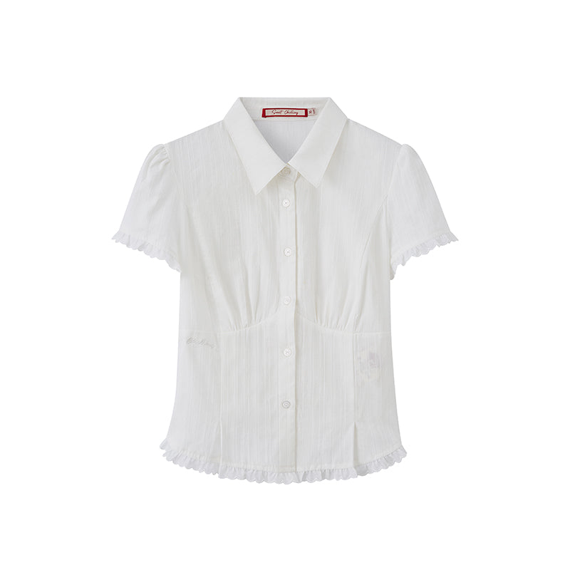 CROPPED SLIM-FITTING BLOUSE & MINI SKIRT