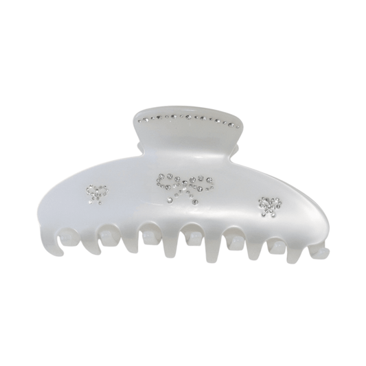Big Effing Clip In Shining Pearl Bow bio-acetate go-to essentials emijay discount large big sale designer Sephora hair claw clip durable pink butterfly flat feminine, high-quality hair accessories like statement Nordstrom hair pin french barrettes for all hair types