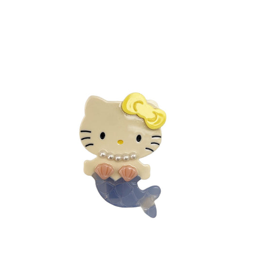 Mermaid kitty hair claw clip