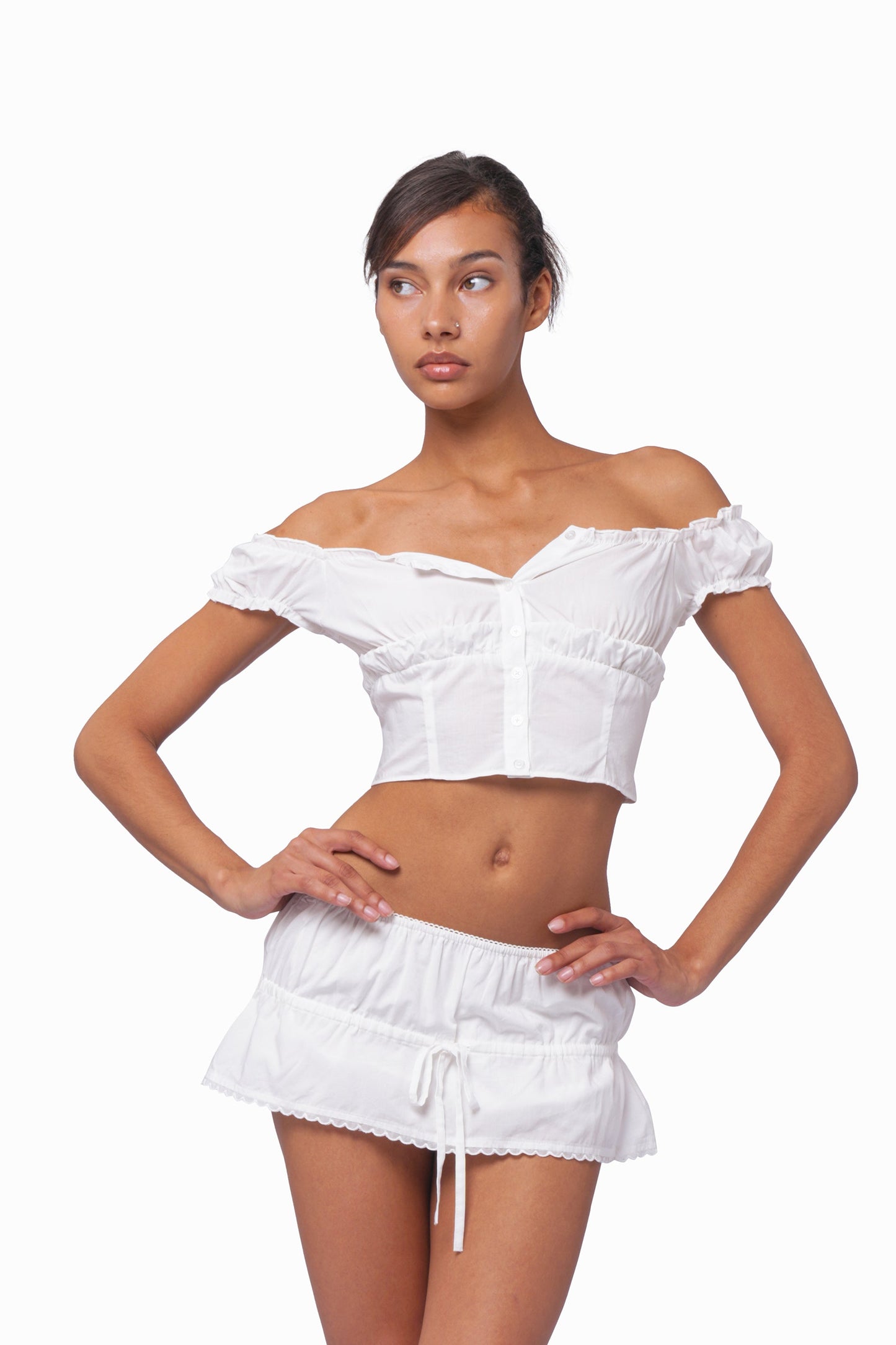 BOHO CHIC LACE-UP TOP & BOHO CHIC LACE-UP MINI SKORT