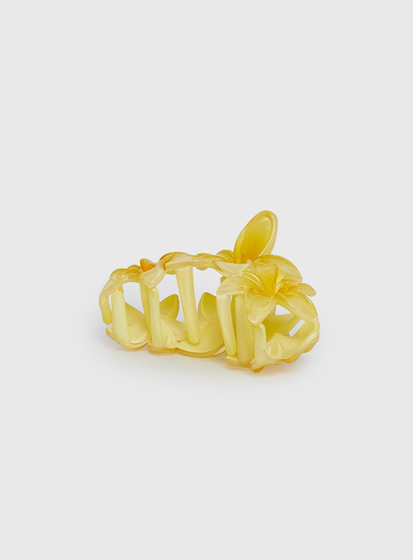 Chianti frangipani yellow claw clip