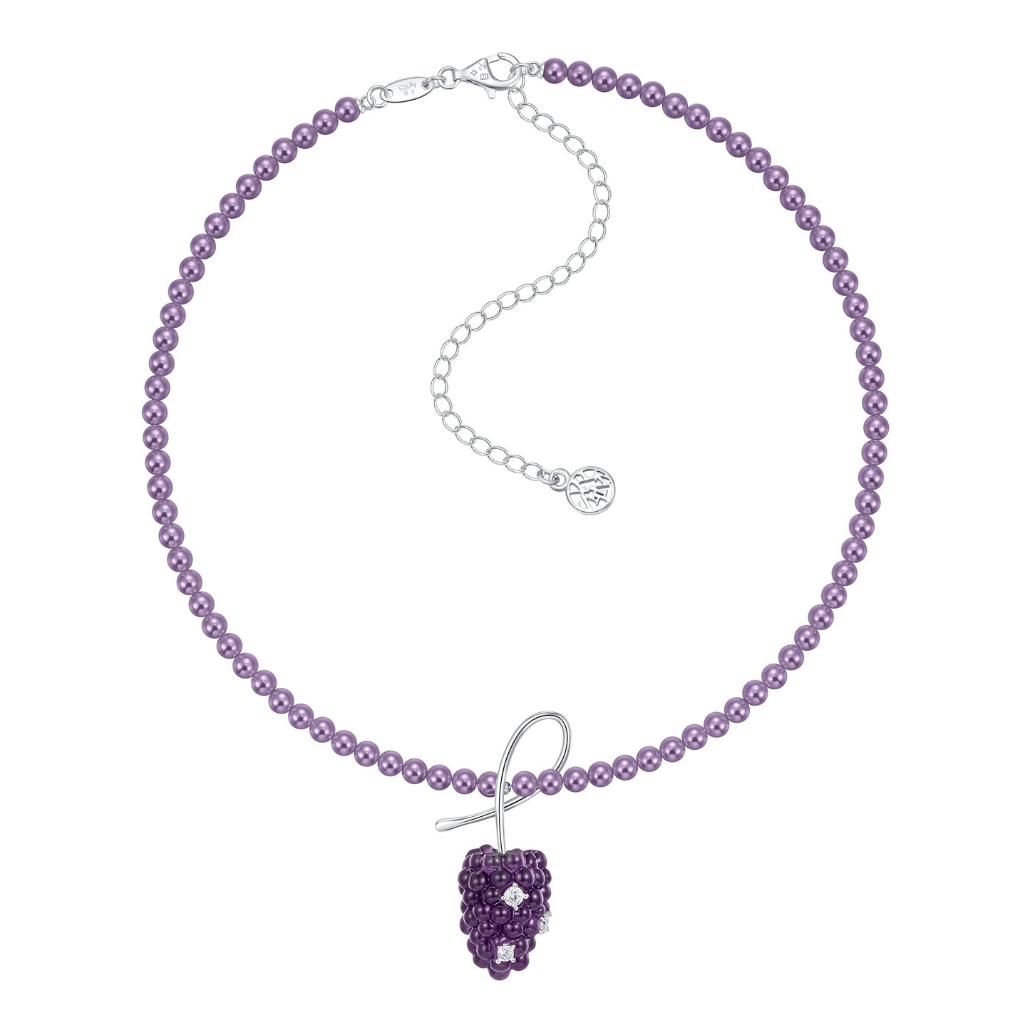 Paradise / Berry Pearl Necklace