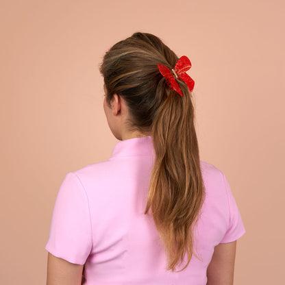 Pretty Bow cute bio-acetate winona irene big sale designer tortoise shell hair claw clip durable pink butterfly flat online wholesale hair pin hair accessories french barrettes for thick hair styles women.