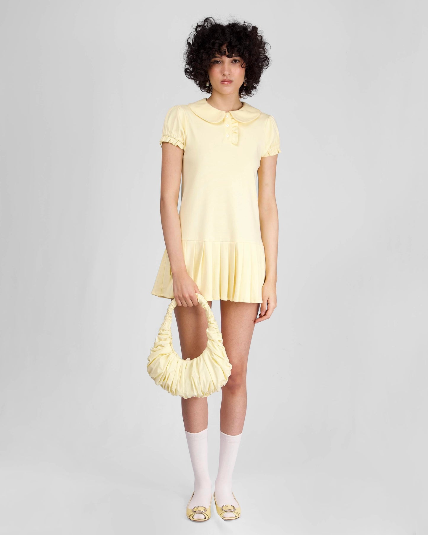 Citrine Polo Mini Pleat Dress my mum made it coupon sale code skirt puffer bag dress white crop top girl cute clothing mindfully outfits cottagecore cotton good quality comfy chic vacation daily