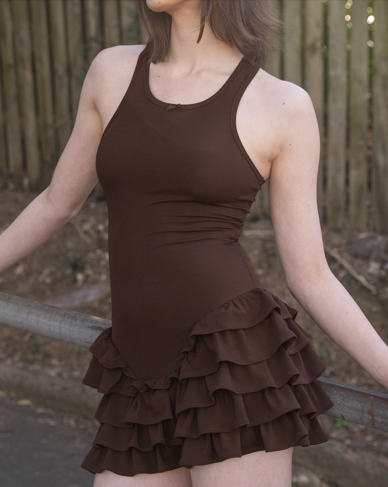 Frill Tank Dress my mum made it coupon sale code skirt puffer bag dress white crop top girl cute clothing mindfully outfits cottagecore cotton good quality comfy chic vacation daily