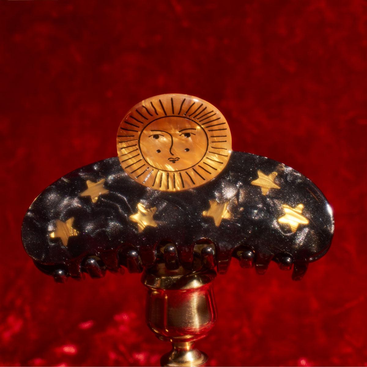 Sun and Stars cute bio-acetate lightweight high quality winona irene big sale designer tortoise shell hair claw clip durable pink butterfly flat online wholesale hair pin hair accessories french barrettes for thick hair styles women.