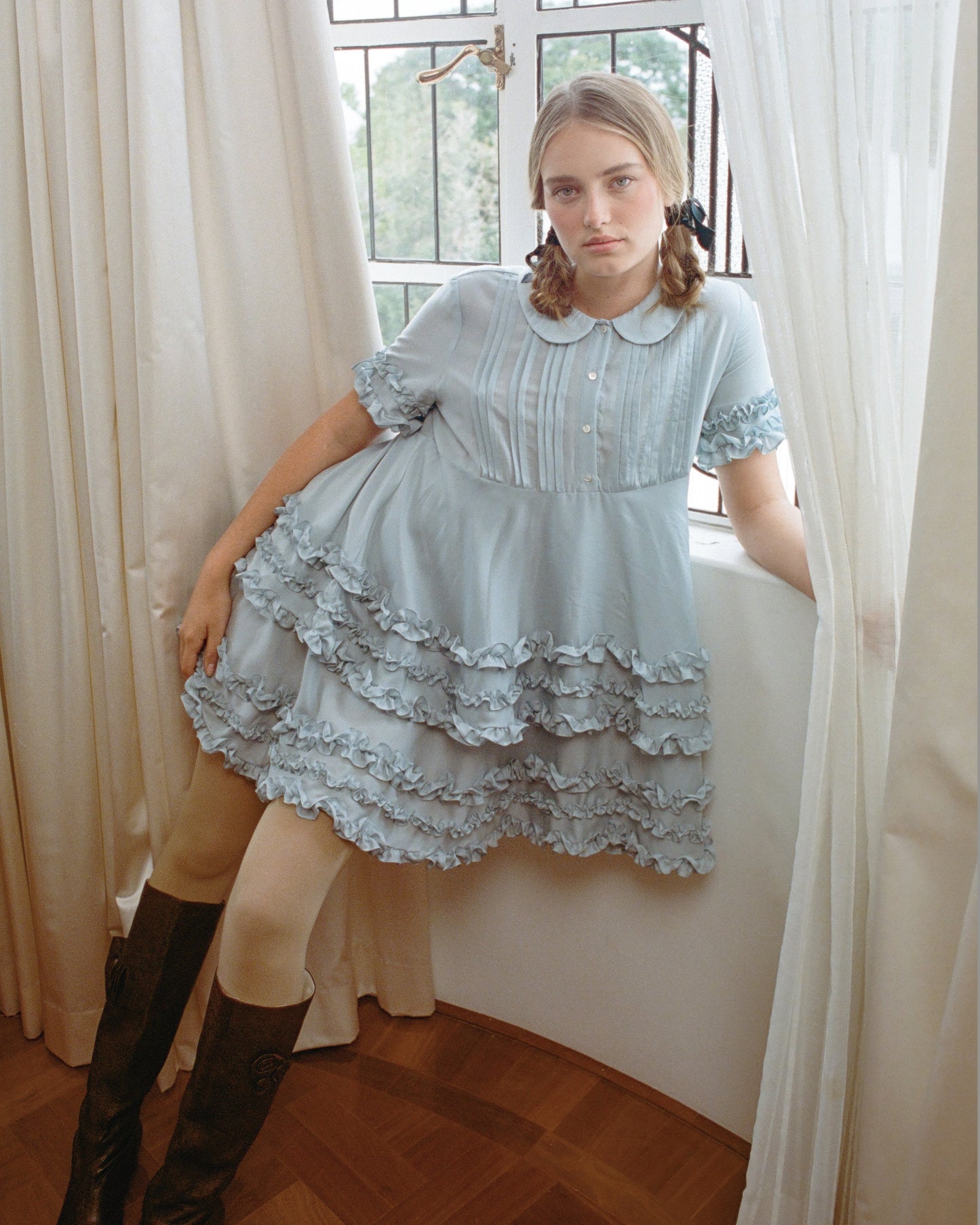 Ruffle Tea Dress - Bluewishes