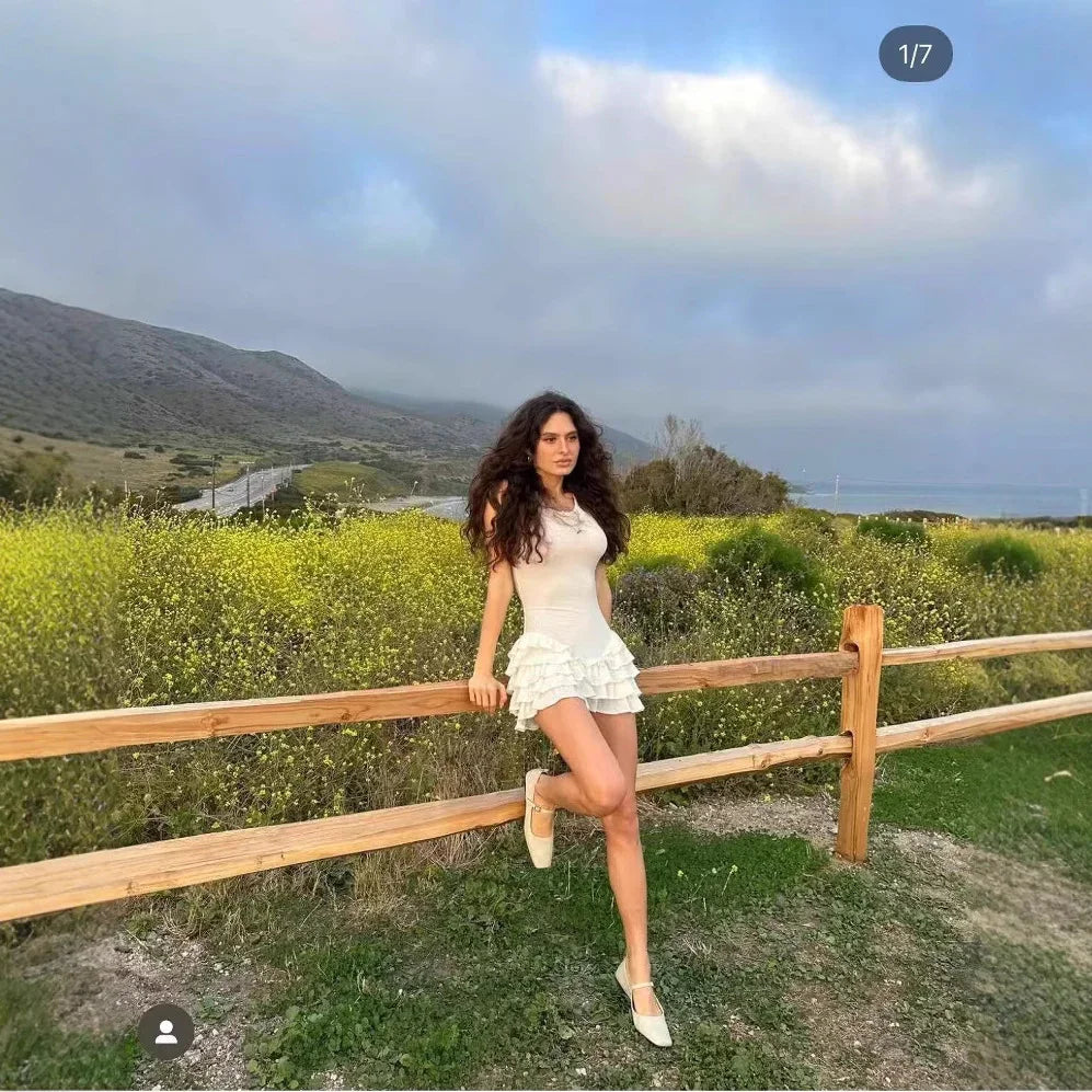 Frill Tank Dress my mum made it coupon sale code skirt puffer bag dress white crop top girl cute clothing mindfully outfits cottagecore cotton good quality comfy chic vacation daily