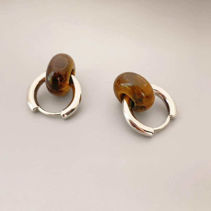 Chloe Rosie Rose Quartz Hoop Earrings