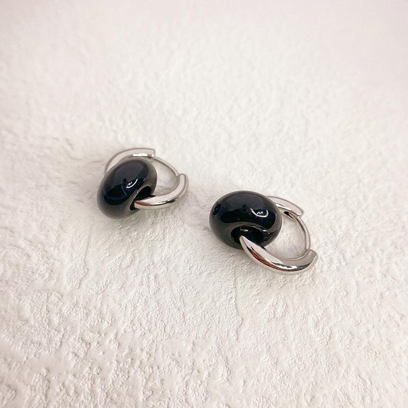 Chloe Rosie Rose Quartz Hoop Earrings