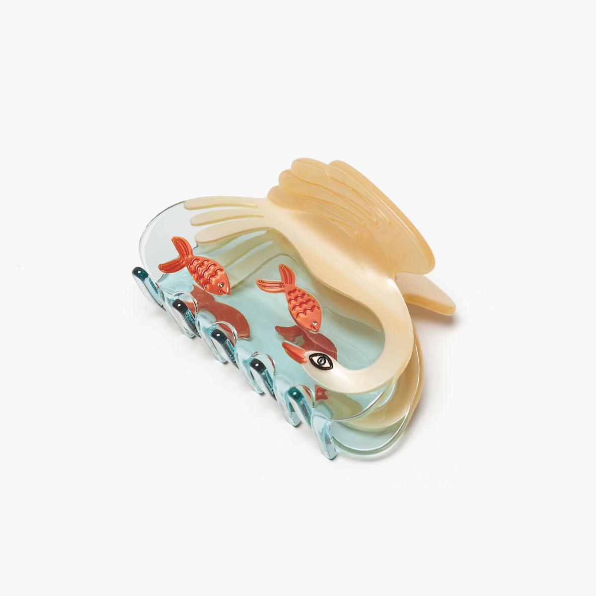 Pearl Swan Goldfish cute bio-acetate winona irene big sale designer tortoise shell hair claw clip durable pink butterfly flat online wholesale hair pin hair accessories french barrettes for thick hair styles women.