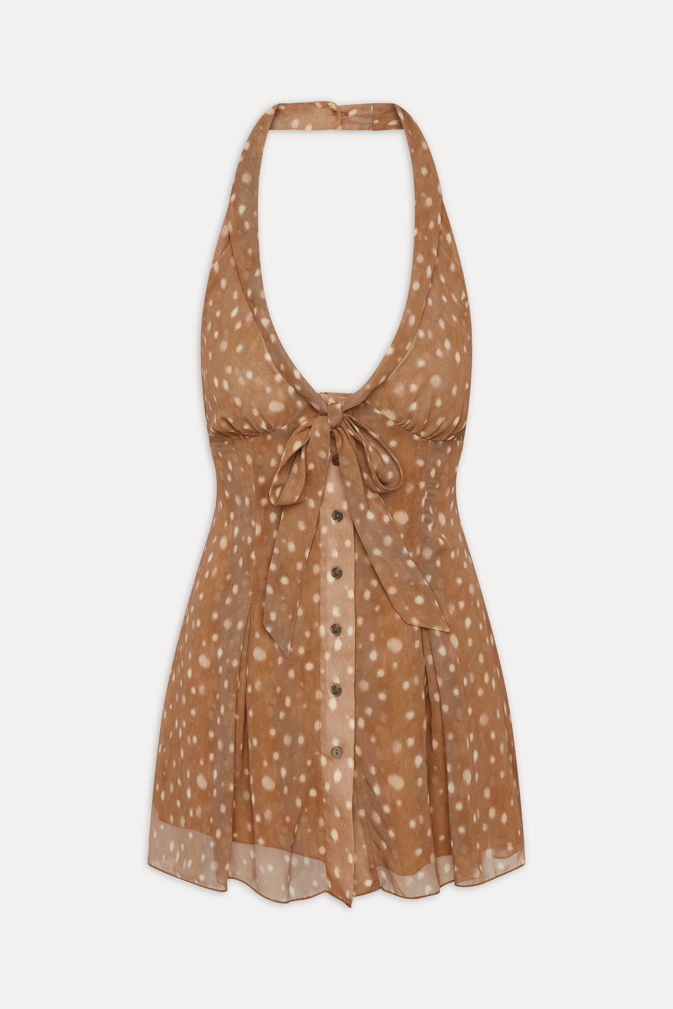 Bloom Button Up Mini Dress In Angel's Breath