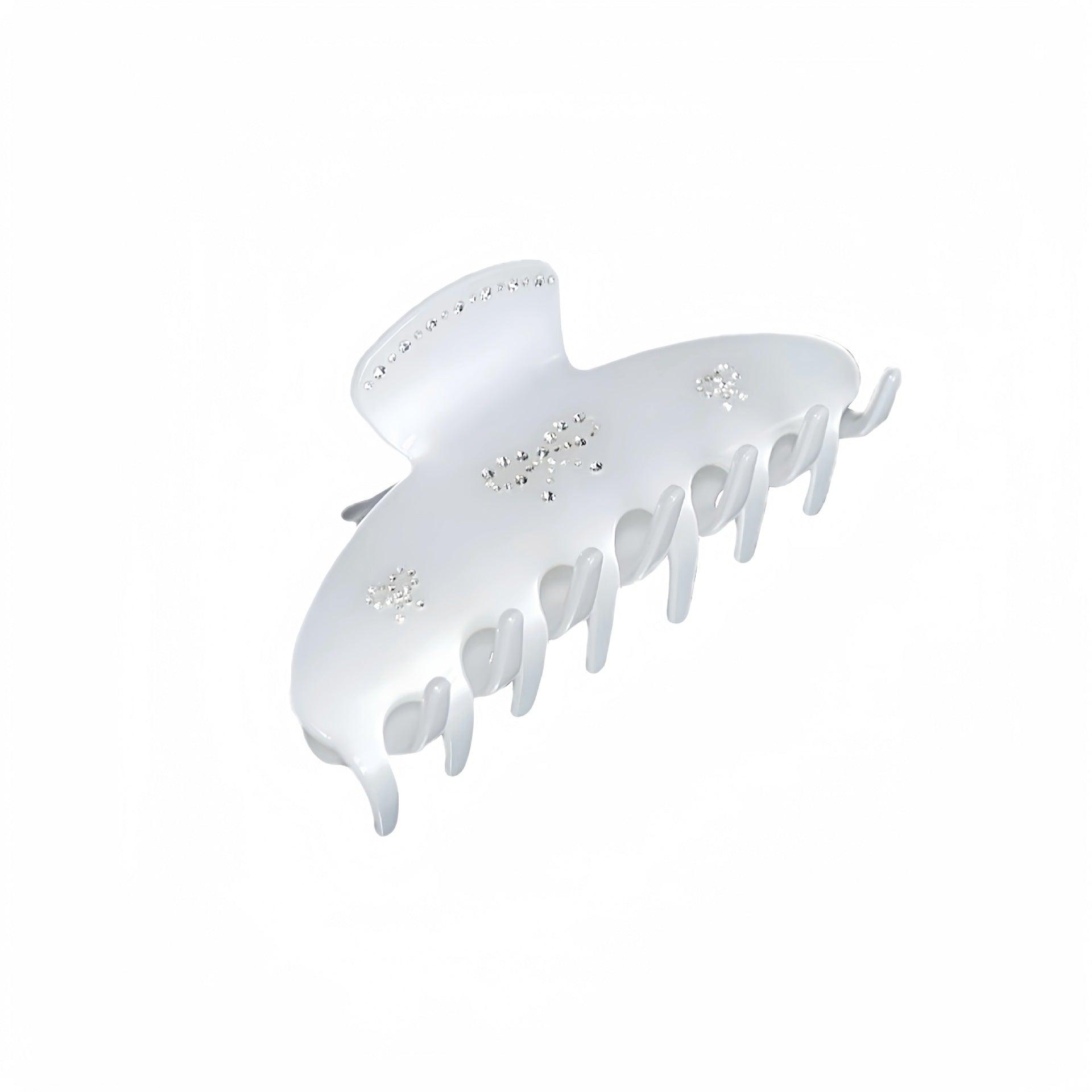 Big Effing Clip In Shining Pearl Bow bio-acetate go-to essentials emijay discount large big sale designer Sephora hair claw clip durable pink butterfly flat feminine, high-quality hair accessories like statement Nordstrom hair pin french barrettes for all hair types