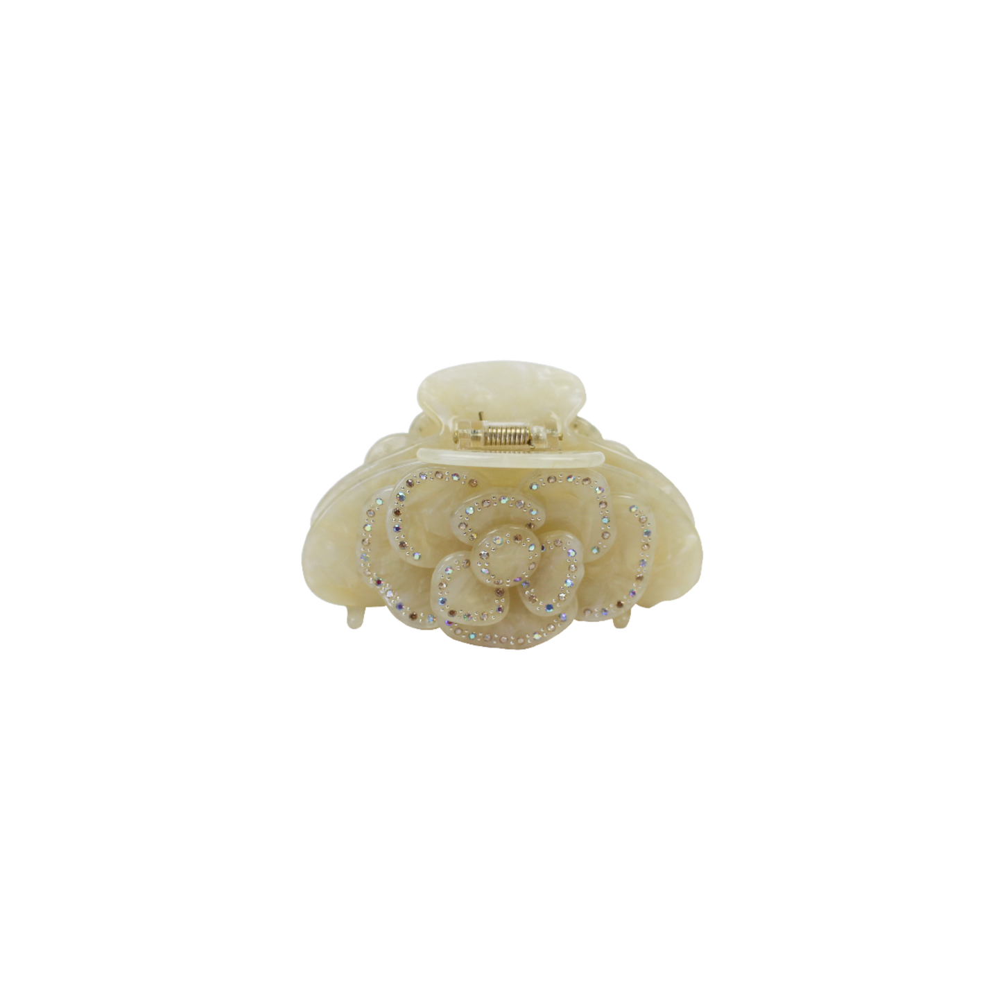 Cosmo Crème Rose Barrette in Ivory Marble