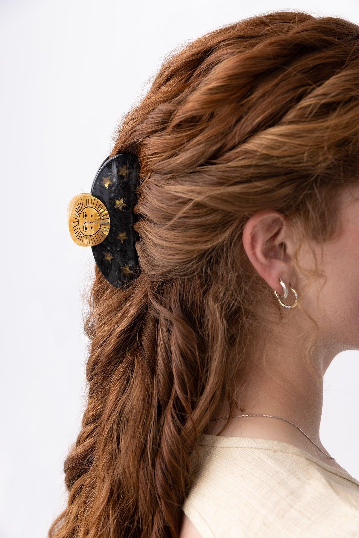 Sun and Stars cute bio-acetate lightweight high quality winona irene big sale designer tortoise shell hair claw clip durable pink butterfly flat online wholesale hair pin hair accessories french barrettes for thick hair styles women.