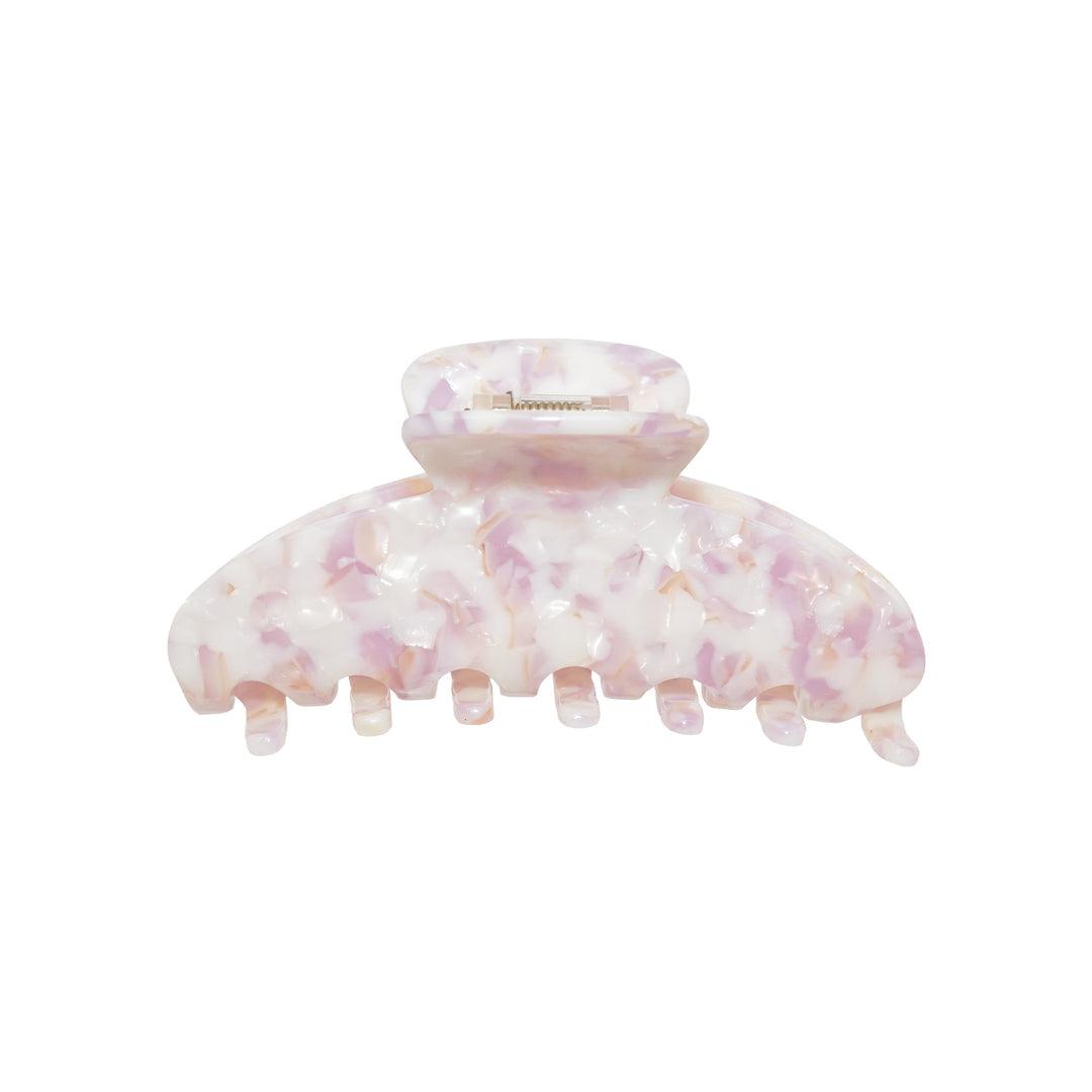 Big effing clip in Rose Shell bio-acetate go-to essentials emijay discount large big sale designer Sephora hair claw clip durable pink butterfly flat feminine, high-quality hair accessories like statement Nordstrom hair pin french barrettes for all hair types