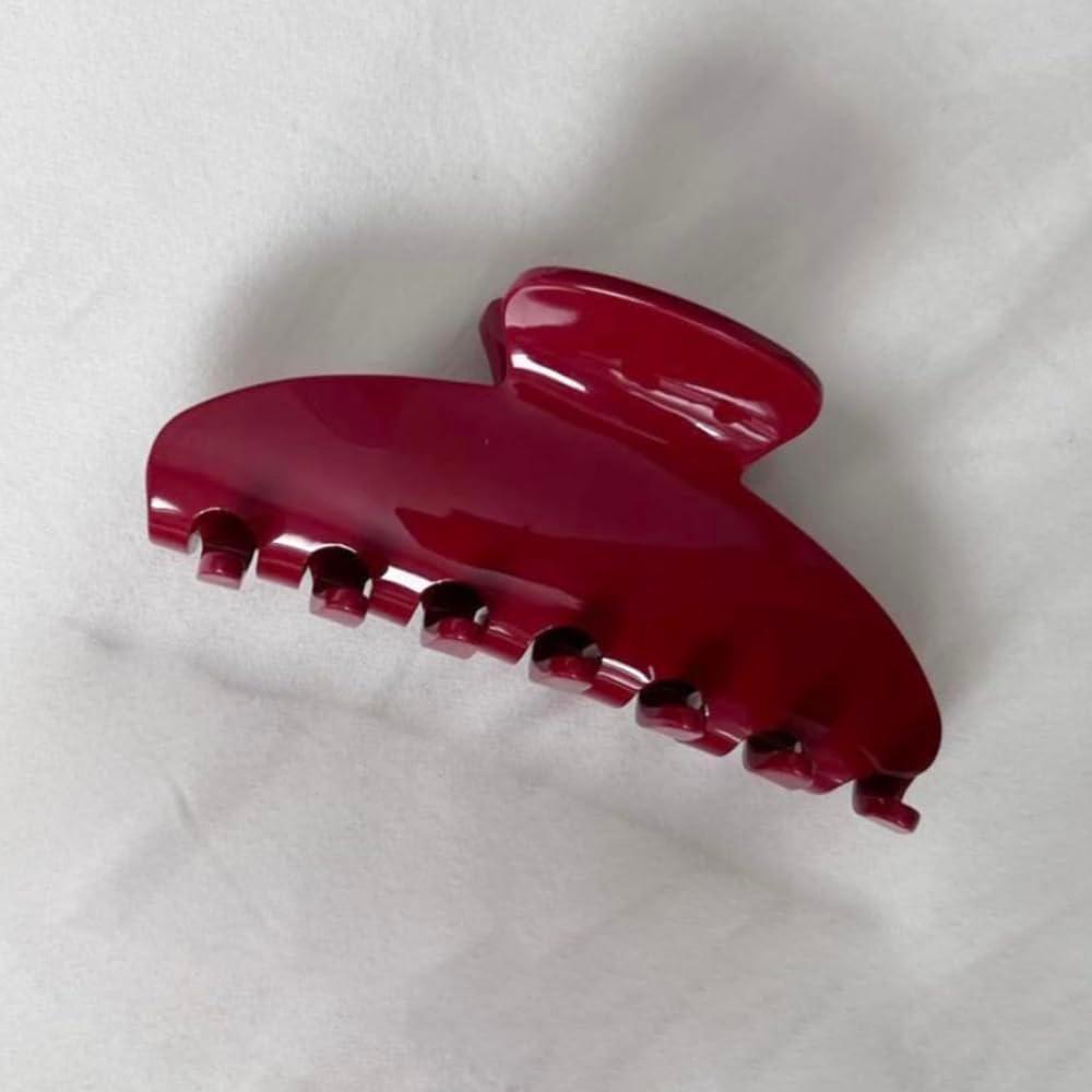 Big Effing Clip in red Cherry Kiss bio-acetate go-to essentials emijay discount large big sale designer Sephora hair claw clip durable pink butterfly flat feminine, high-quality hair accessories like statement Nordstrom hair pin french barrettes for all hair types