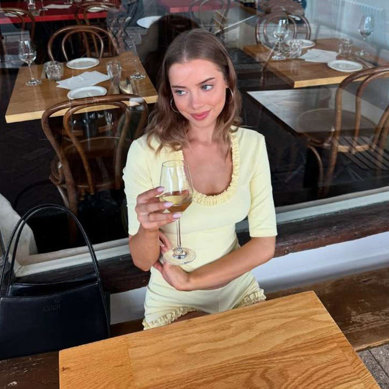 Citrine Ruffle Beach Shorts my mum made it coupon sale code skirt puffer bag dress white crop top girl cute clothing mindfully outfits cottagecore cotton good quality comfy chic vacation daily