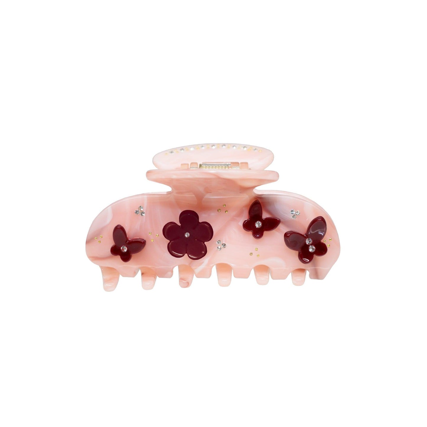 Sweetheart Clip in Bordeaux Chantilly Angel Food bio-acetate go-to essentials emijay discount large big sale designer Sephora hair claw clip durable pink butterfly flat feminine, high-quality hair accessories like statement Nordstrom hair pin french barrettes for all hair types