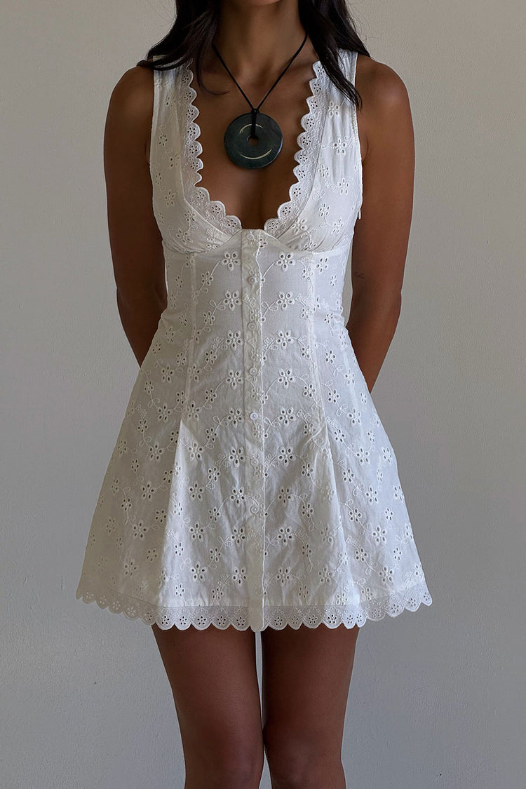 Farm Eyelet Mini Dress