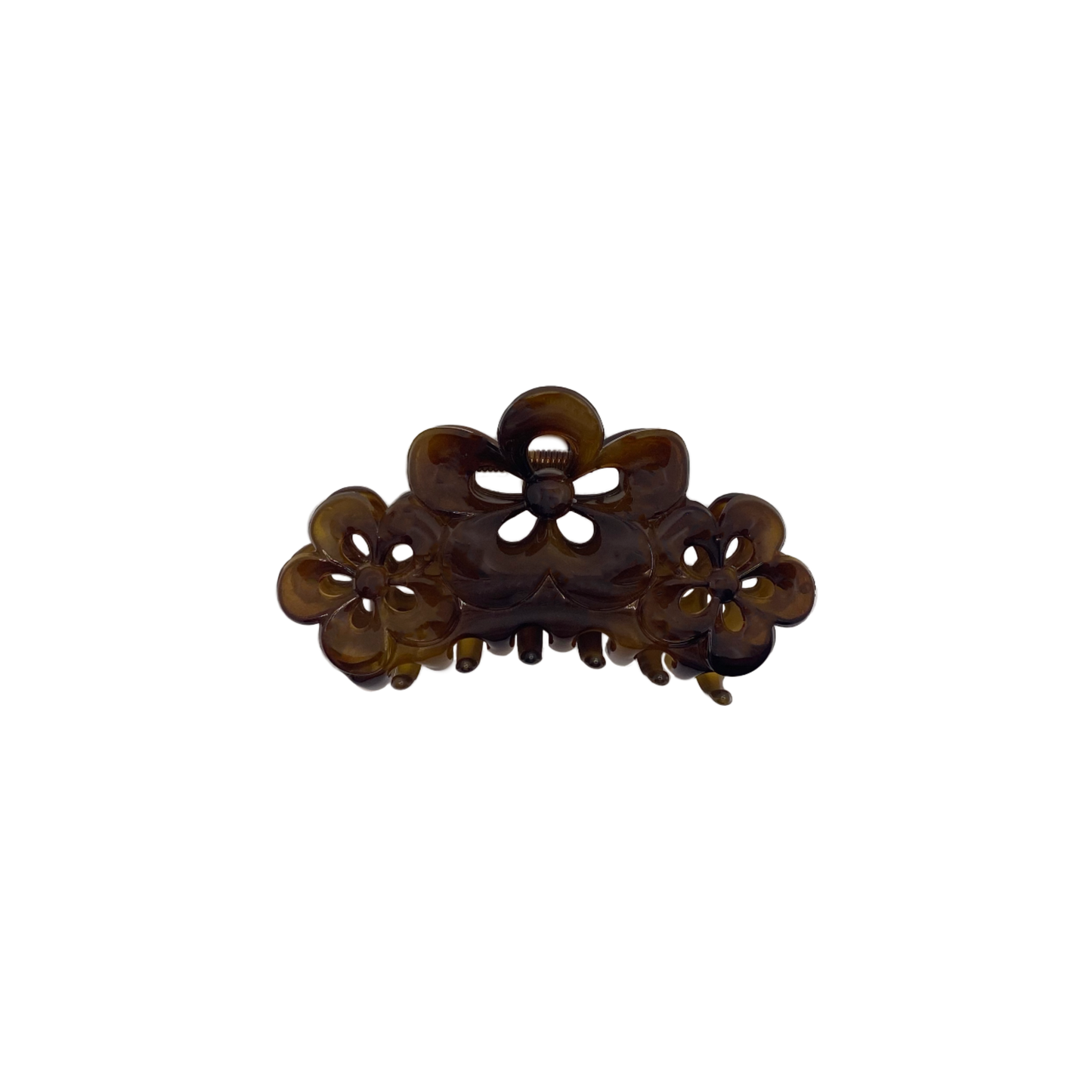 Mimosa Bloom Flower Brown Hair Clip