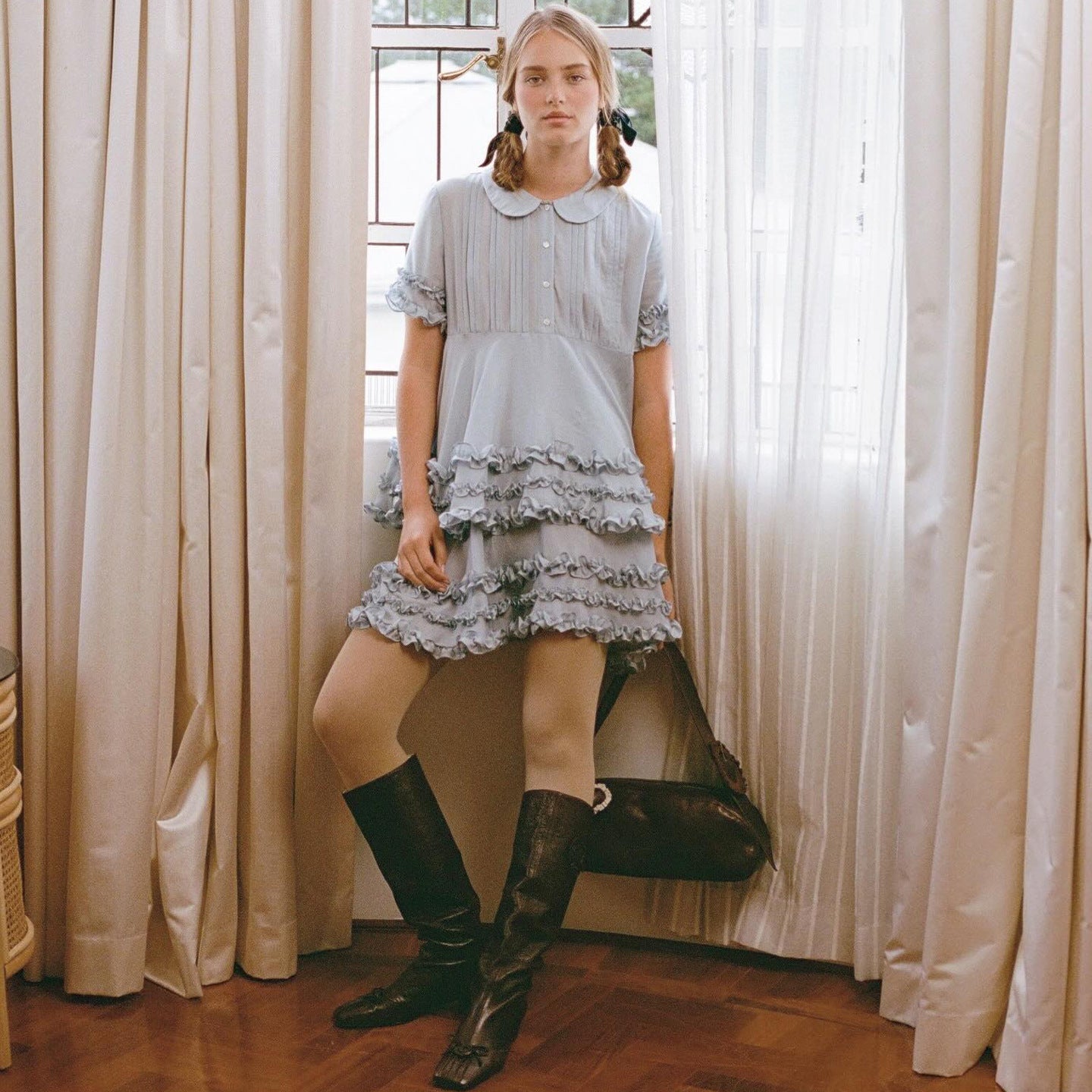 Ruffle Tea Dress - Bluewishes