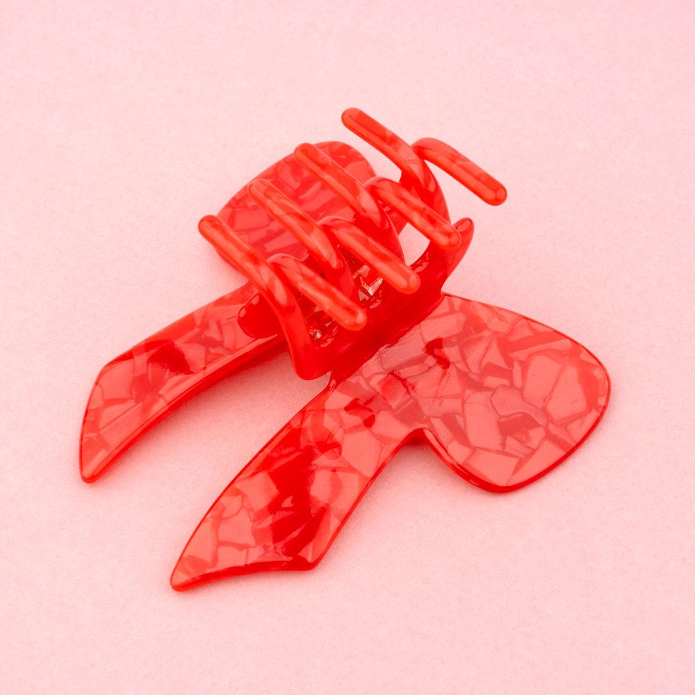 Pretty Bow cute bio-acetate winona irene big sale designer tortoise shell hair claw clip durable pink butterfly flat online wholesale hair pin hair accessories french barrettes for thick hair styles women.