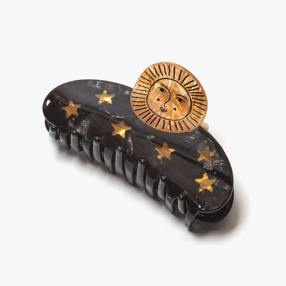 Sun and Stars Jennie inspired cute bio-acetate large hair claw clip designed for elegant updos– perfect for thick hair and effortless hairstyles