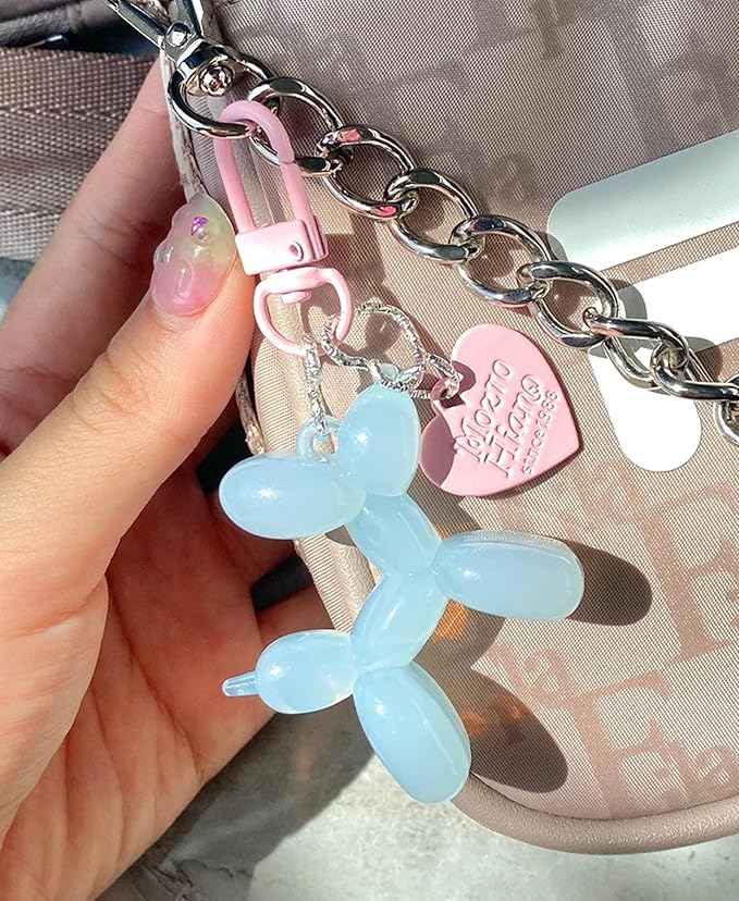 Chloe Jelly Balloon Dog Design Keychain Bag Charm Sets