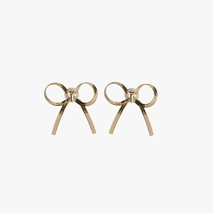 LILY GORGEOUS GOLD BOW EARRINGS