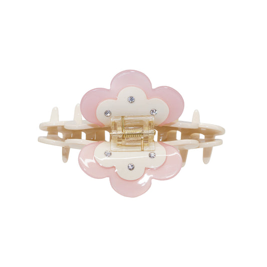 EVELYN CREAM PUFF CLIP FLOWER HAIR CLIPS