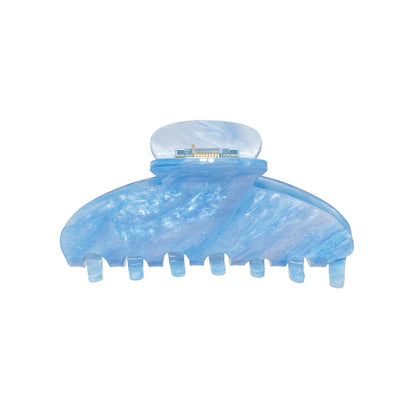 Blue Sugar bio-acetate extra large Emijay classic hair claw clips–perfect for thick hair and all hairstyles women.