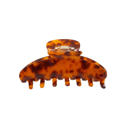 Tortoise bio-acetate extra large Emijay classic hair claw clips–perfect for thick hair and all hairstyles women.