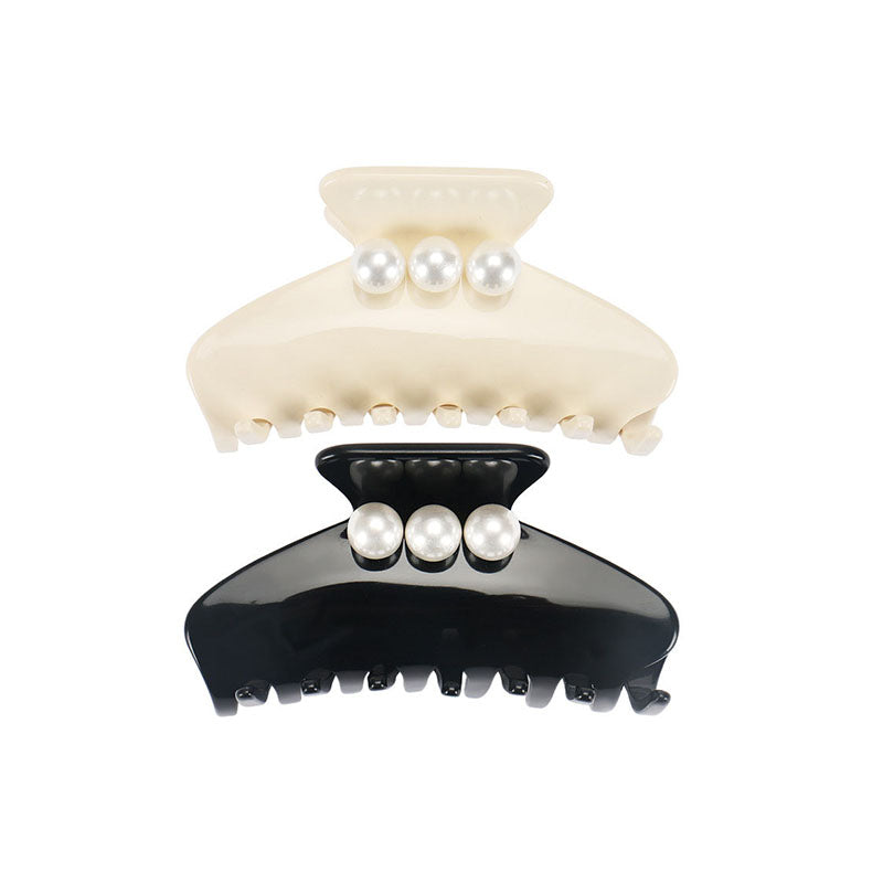 EMMA BIG EFFING PEARL HAIR CLIP IN CREAM