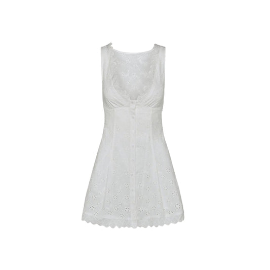 Farm Eyelet Mini Dress
