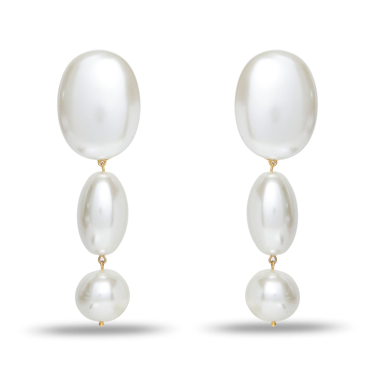 CHLOE  PEARL LINEAR BUBBLE EARRINGS