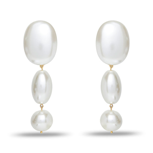 CHLOE  PEARL LINEAR BUBBLE EARRINGS