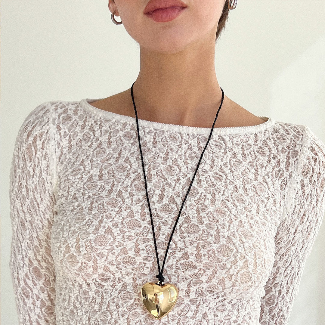 Chloe Puffy Heart Necklace