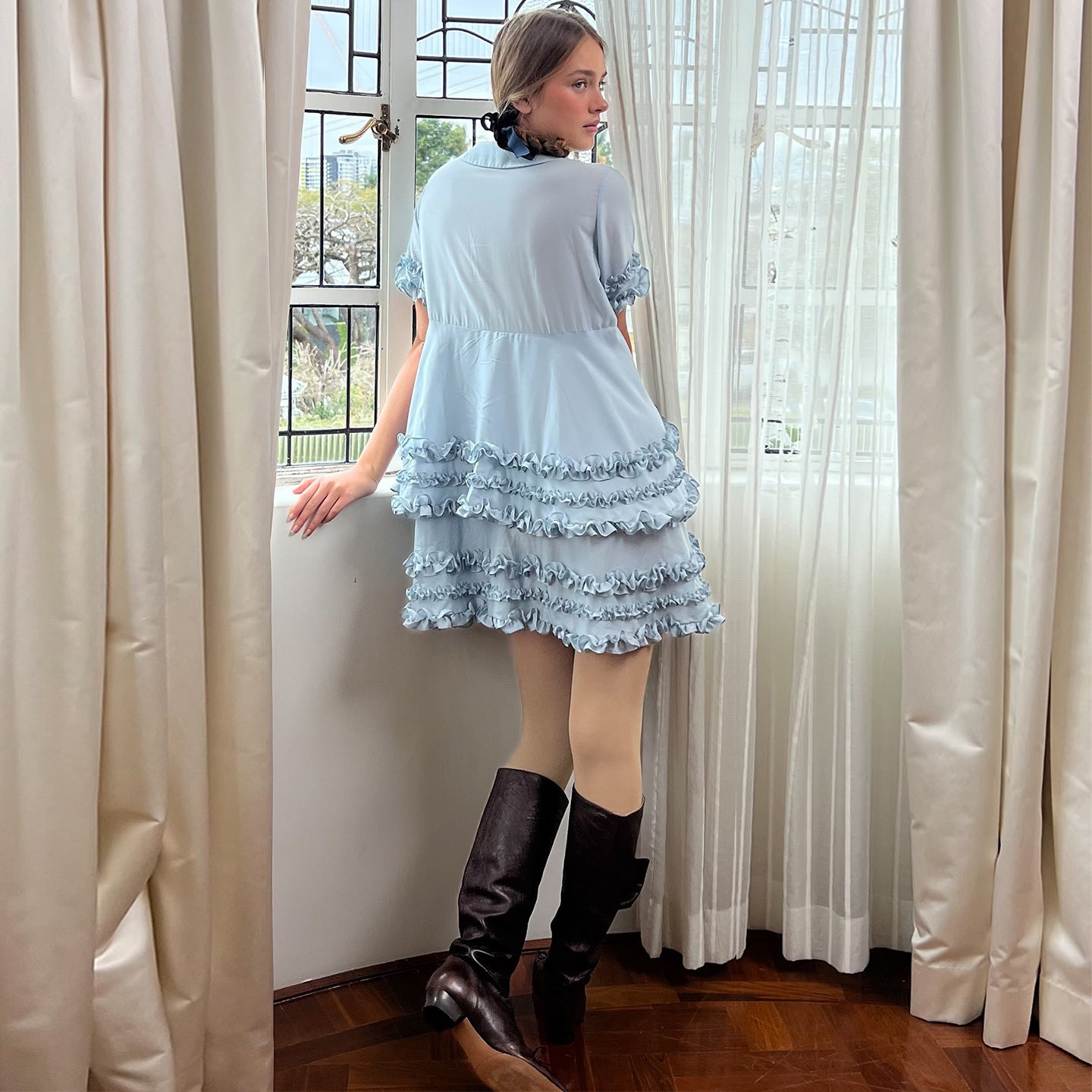 Ruffle Tea Dress - Bluewishes