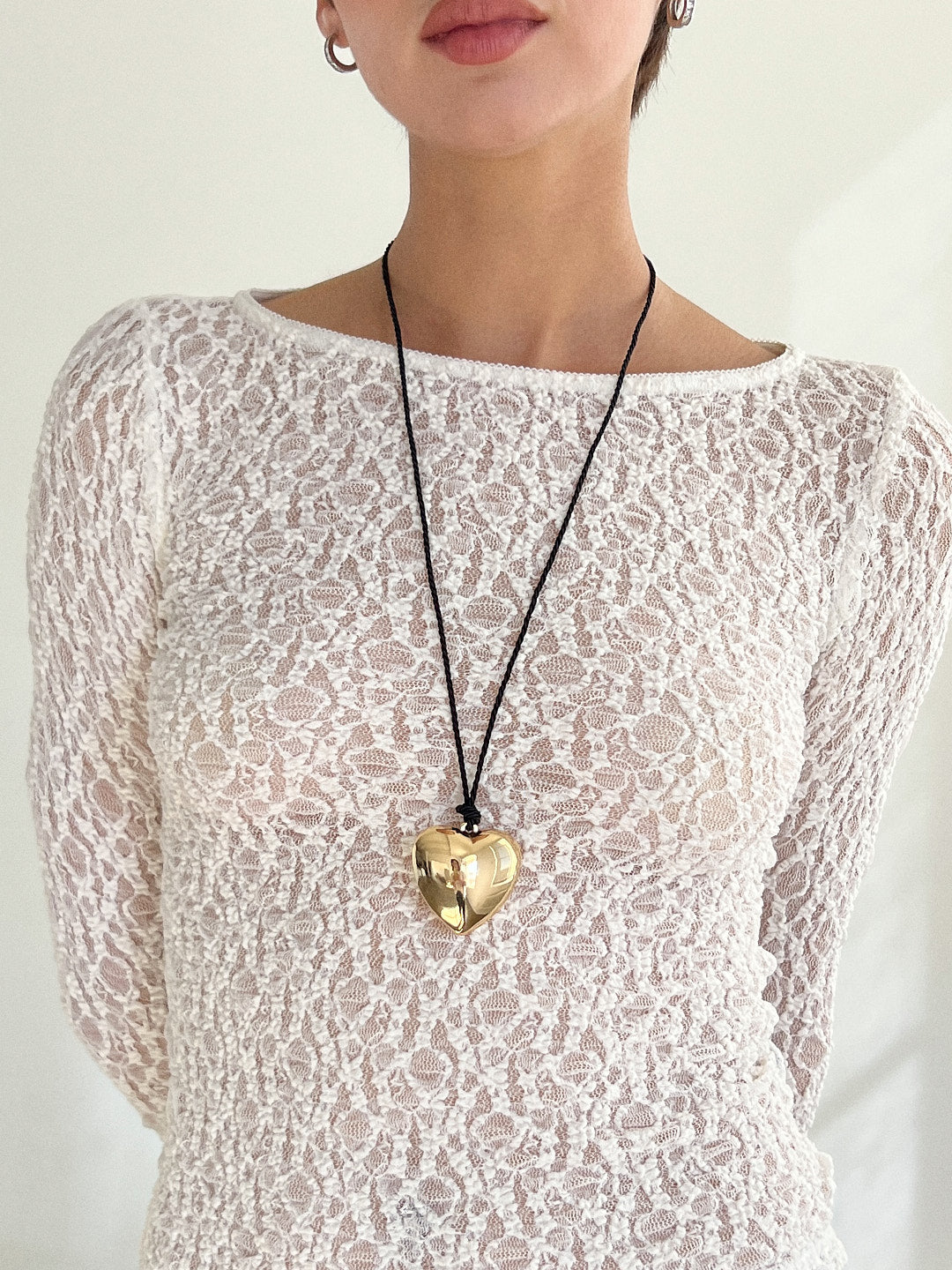 Chloe Puffy Heart Necklace